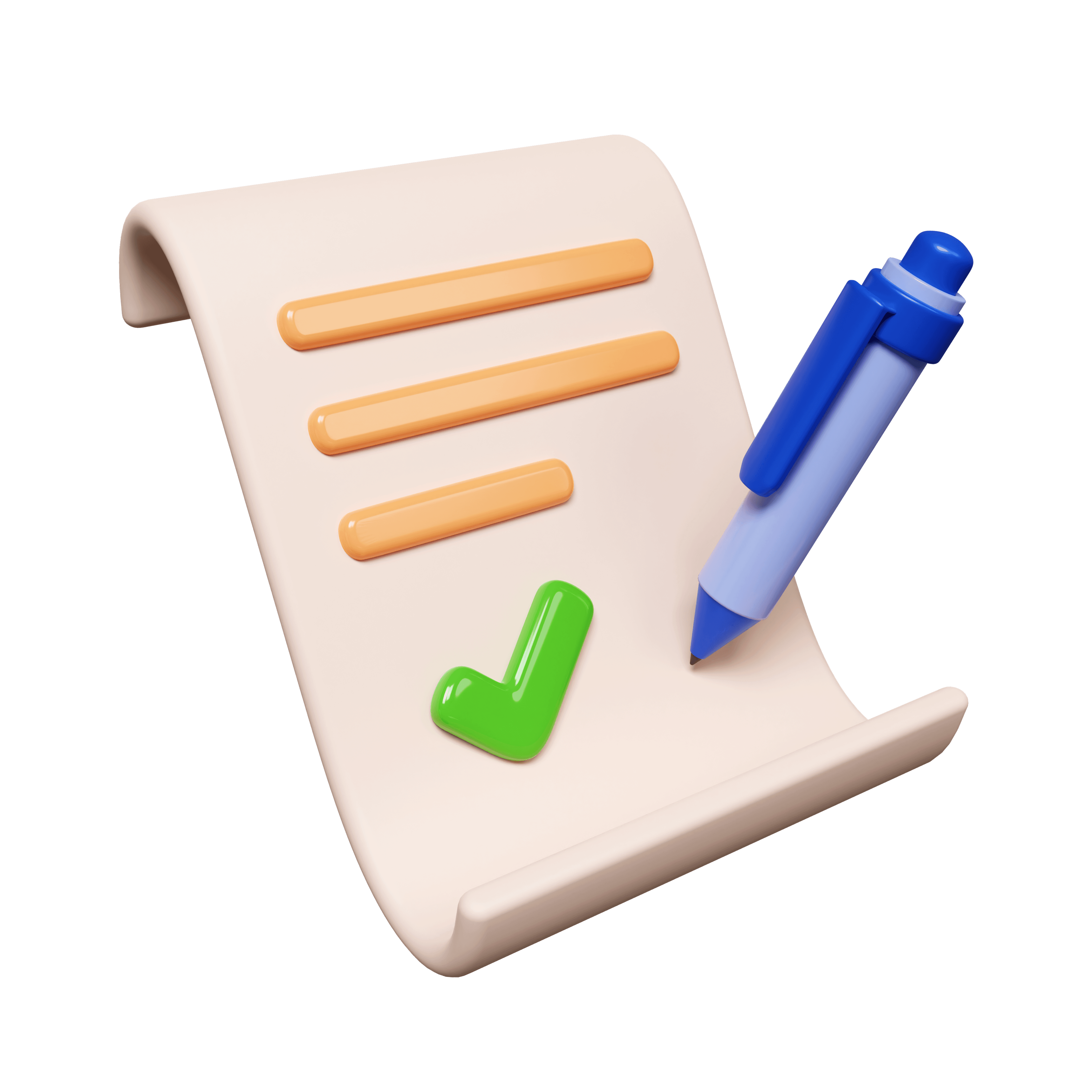 Notepad with checkmark
